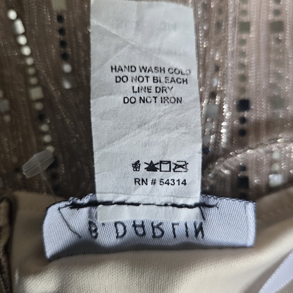 B Darlin Shimmering Gold Prom .Size 3 - 4 - Picture 6 of 11